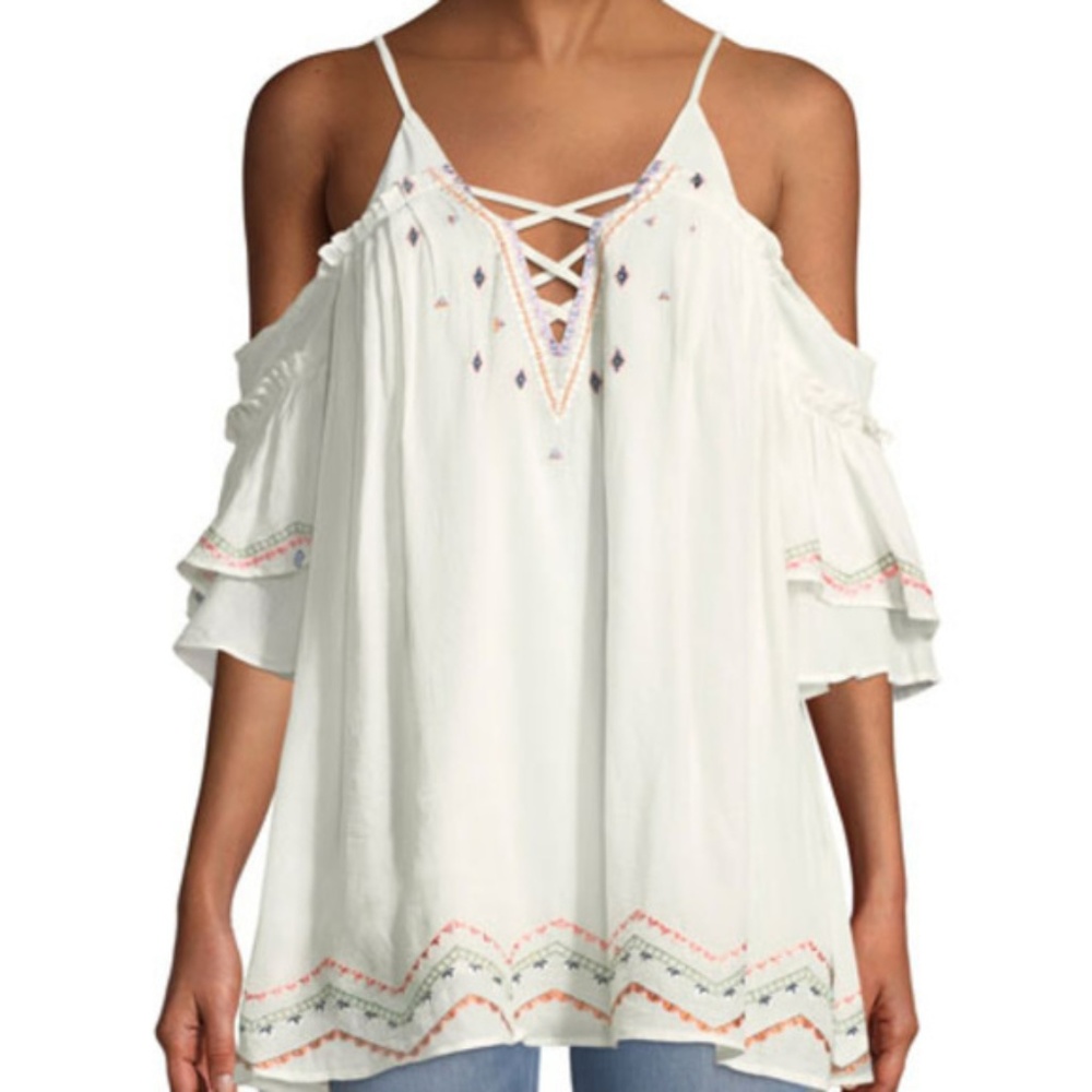 Red Carter, Embroidered Swimsuit coverup Med NWT